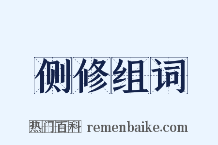 侧修组词是什么意思的图片